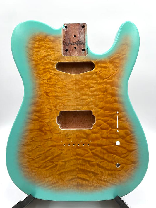 Warmtone Custom Guitars Tele Body Quilt Maple “Arctic Quilt” Telecaster