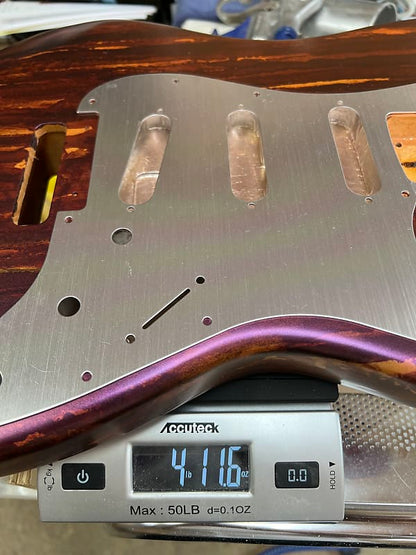 Warmtone Custom Guitars Strat Style Guitar Body “Metallic Purple Pour”