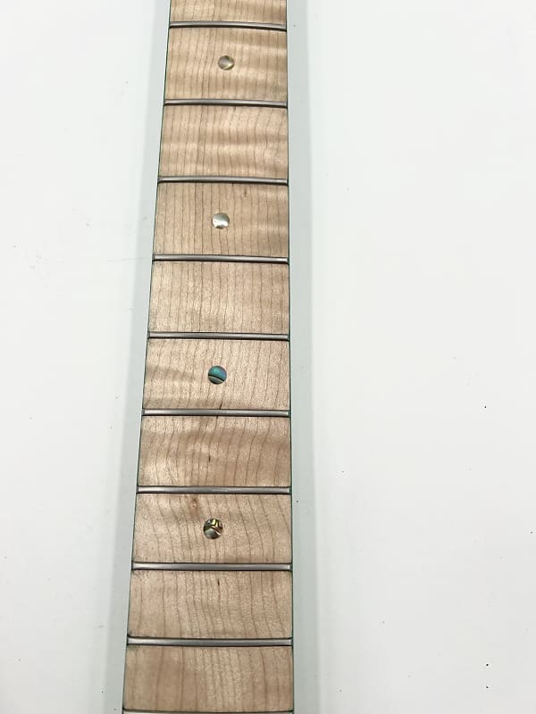 Warmtone Custom Guitars Flamed Maple Strat Style Neck- Green Flames #2