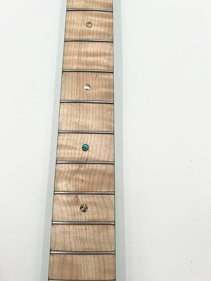 Warmtone Custom Guitars Flamed Maple Strat Style Neck- Green Flames #2