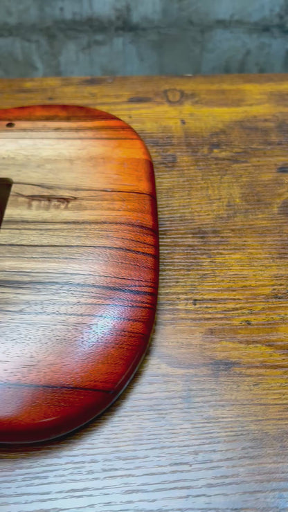 Warmtone CG Hss Strat Style Guitar Body Korina “Red Limba” Nitro