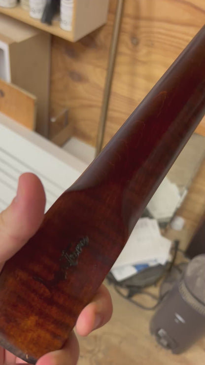 5a Dark Red Roasted Flamed Maple St Style Neck #24 C Shape Satin 9.5 Radius