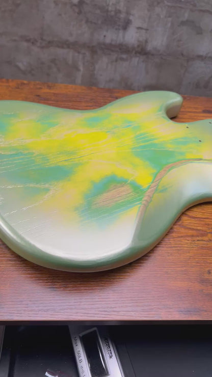 Warmoth J Bass Replacement Body Custom Paint Job Swamp Ash Nitro Relic