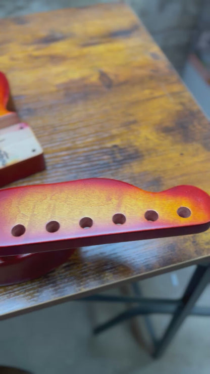 Flamed Maple Tele Body & Neck “Sunset Burst Set” Satin