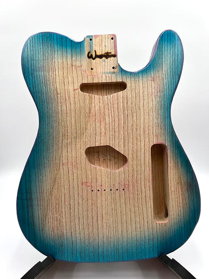 Warmtone Custom Guitars Telecaster  “Mermaids Beach” Guitar Body 1 Piece Swamp Ash