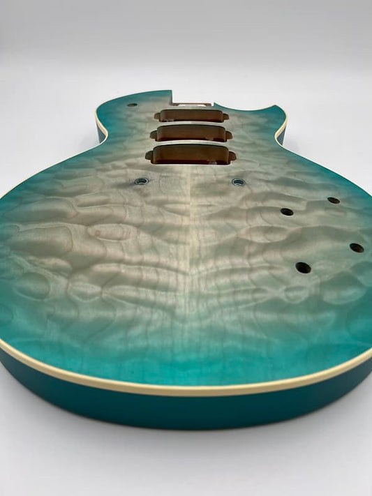 Warmoth Regal Custom 7a Quilt Maple Mahogany Back