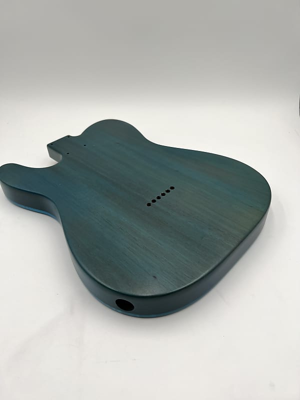 Holy Grail Guitars Tele Body “White Blue” Flamed Maple