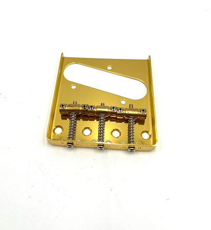 Warmtone Custom Guitars Tele Bridge Series #2 Vintage Ash Tray Gold 3 Brass Saddles