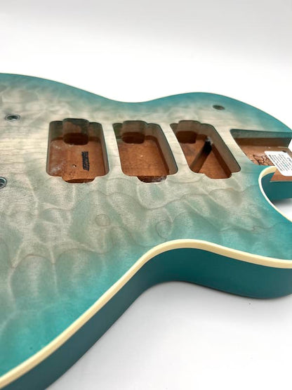 Warmoth Regal Custom 7a Quilt Maple Mahogany Back
