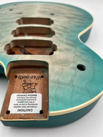 Warmoth Regal Custom 7a Quilt Maple Mahogany Back
