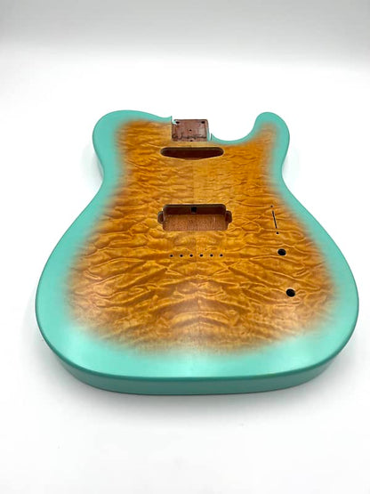 Warmtone Custom Guitars Tele Body Quilt Maple “Arctic Quilt” Telecaster