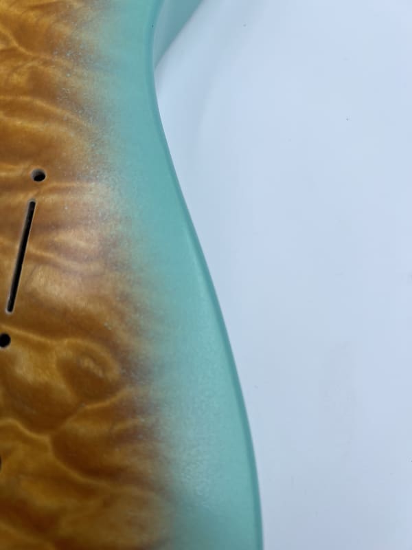 Warmtone Custom Guitars Tele Body Quilt Maple “Arctic Quilt” Telecaster