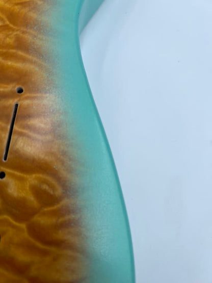 Warmtone Custom Guitars Tele Body Quilt Maple “Arctic Quilt” Telecaster