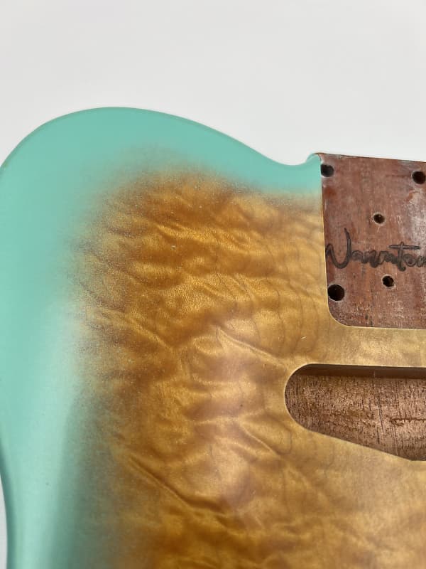 Warmtone Custom Guitars Tele Body Quilt Maple “Arctic Quilt” Telecaster