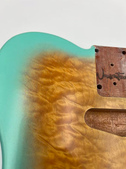 Warmtone Custom Guitars Tele Body Quilt Maple “Arctic Quilt” Telecaster
