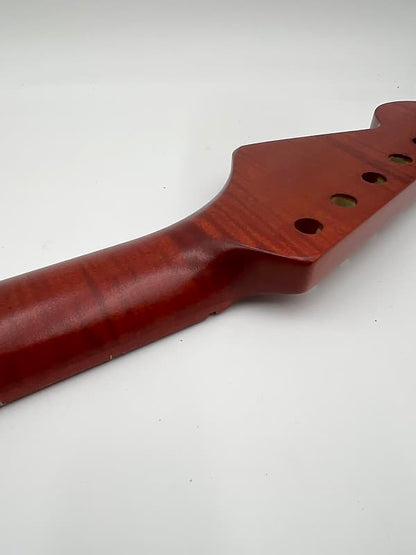 Warmoth Flamed Maple “Deep Red” Strat Neck