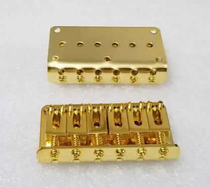 Warmtone Custom Guitars Strat Style Bridge Series #1 6 Saddles Hardtail-Gold [Gotoh GTC]