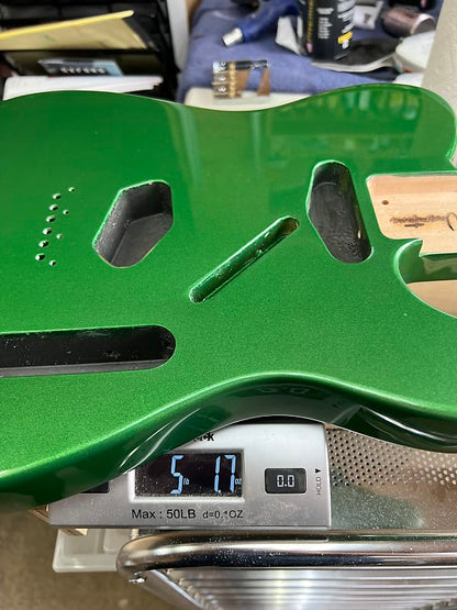 Warmtone Custom Guitars Tele Style Guitar Body “Pure Green”