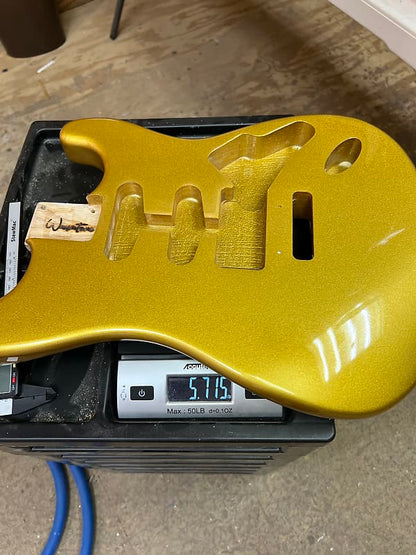 Warmtone Custom Guitars “Purely Gold” Strat Body Stratocaster