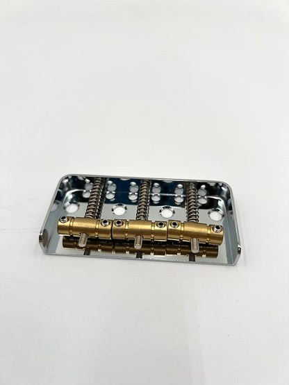 Warmtone Custom Guitars Top Loader Tele/Strat Hybrid Bridge-3 Brass Saddles- Chrome