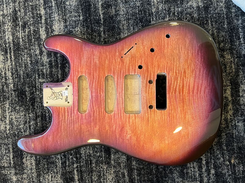 Warmoth Custom Stratocaster “Tequila Sunrise “ Strat Flamed Maple Stratocaster