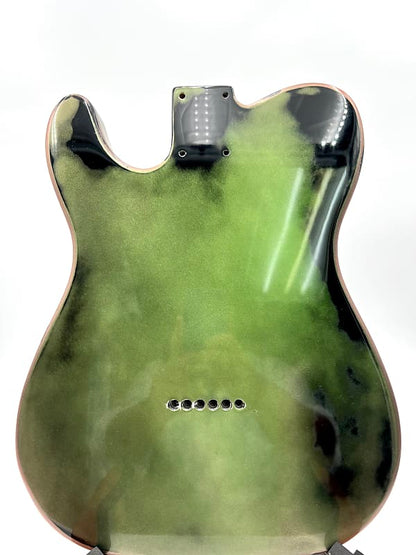 Warmtone Custom Guitars “Green Copper” Color Shift Relic Tele Style Guitar Body