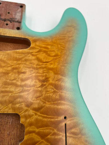 Warmtone Custom Guitars Tele Body Quilt Maple “Arctic Quilt” Telecaster