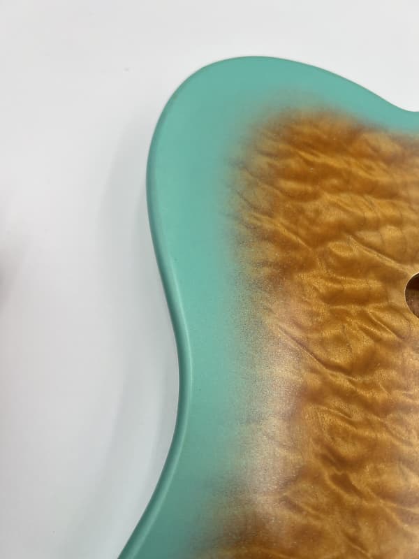 Warmtone Custom Guitars Tele Body Quilt Maple “Arctic Quilt” Telecaster