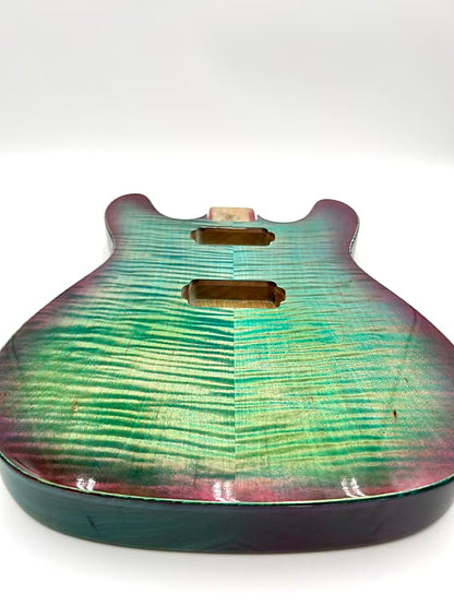 Warmtone Custom Guitars “Colorful Ocean” White Korina Back