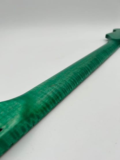 Warmtone Custom Guitars Flamed Maple Strat Style Neck- Green Flames #2