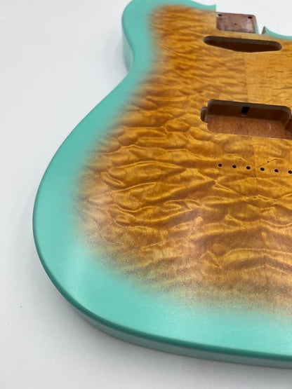 Warmtone Custom Guitars Tele Body Quilt Maple “Arctic Quilt” Telecaster